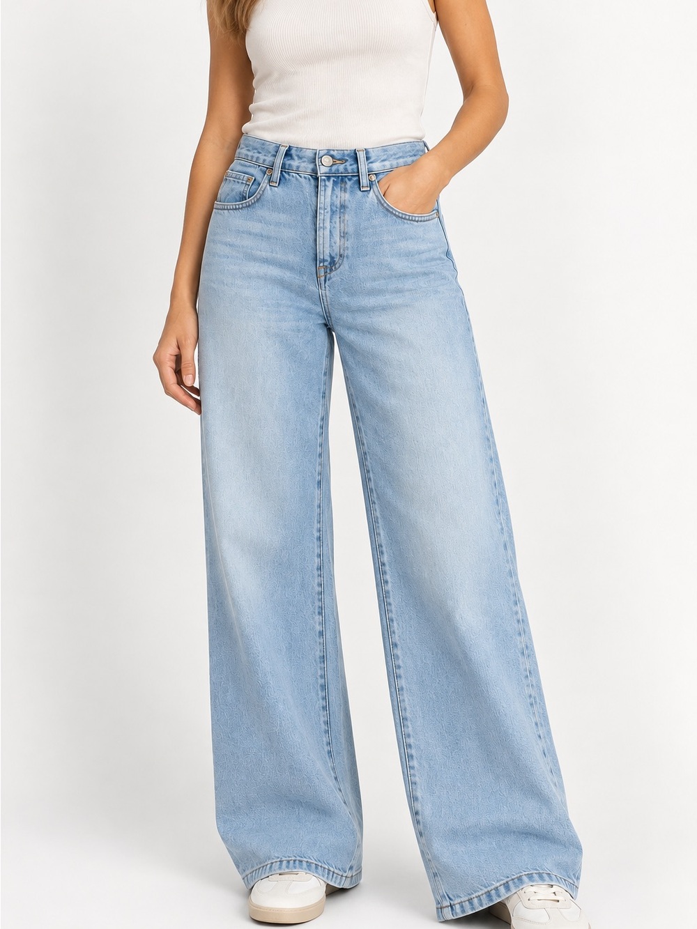 PISTOLA Size 27 Wide Leg Jeans Light Wash Denim Lyocell High Rise
